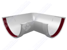 Угол желоба GrandLine 120 90 град пластик белый