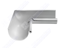 Угол желоба GrandLine 125 наружный металл RAL9003 сигнально-белый