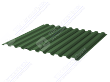 Профнастил полимер С21 0,4 1000/1051 ПЭ RAL6002 зеленый лист