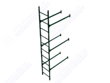 Лестница нижняя BORGE 3м фасадная комплект RAL6005 зеленый мох