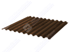 Профнастил полимер С21 0,45 1000/1051 ДПП G6К051P мореное дерево