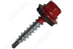 Саморез 4,8 29 KPcZP с прокладкой RAL3009 красный оксид