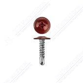 Саморез 4,2 16 CMM острый с пресс-шайбой RAL3005 красное вино