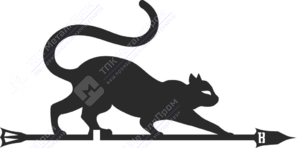 Флюгер BORGE Кошка 700 435 RAL9005 черный антрацит