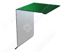 Планка ветровой доски 95 120 15 0,45 2м стандарт ПЭ RAL6005 зеленый мох К-507