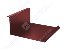 Планка примыкания нижняя 122 250 0,45 3м стандарт ПЭ RAL3009 красный оксид К-502