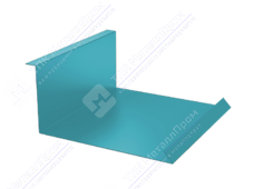 Планка примыкания нижняя 122 250 0,45 2м стандарт ПЭ RAL5021 морская волна К-502