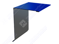 Планка ветровой доски 135 145 15 0,45 2м ПЭ RAL5002 ультрамарин К-507