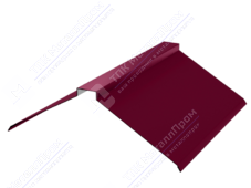 Планка конька плоского 190 190 0,45 3м стандарт ПЭ RAL3005 красное вино К-512