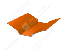 Планка ендовы верхняя 86 80 0,4 2м стандарт ПЭ в пленке RAL2004 оранжевый К-508