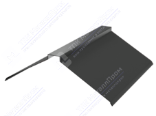 Планка конька плоского 190 190 0,45 3м стандарт ПЭ RAL7004 сигнально-серый К-512