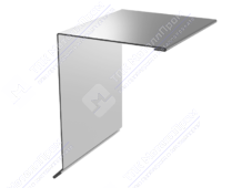 Планка ветровой доски 95 120 15 0,4 2м стандарт ПЭ в пленке RAL7004 сигнально-серый К-507