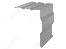 Планка ветровой доски фигурная 95 120 0,45 2м стандарт ПЭ RAL9006 белый алюминий К-515