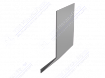 Планка карнизная 100 65 0,4 2м стандарт ПЭ в пленке RAL9002 серо-белый К-509