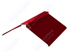 Планка конька плоского простого 150 150 0,4 2м стандарт ПЭ в пленке RAL3011 коричнево-красный К-511