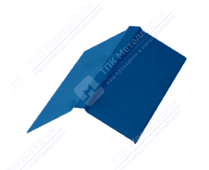 Планка конька плоского простого 150 150 0,45 2м стандарт ПЭ RAL5012 голубой К-511