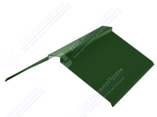 Планка конька плоского 190 190 0,4 2м стандарт ПЭ в пленке RAL6005 зеленый мох К-512